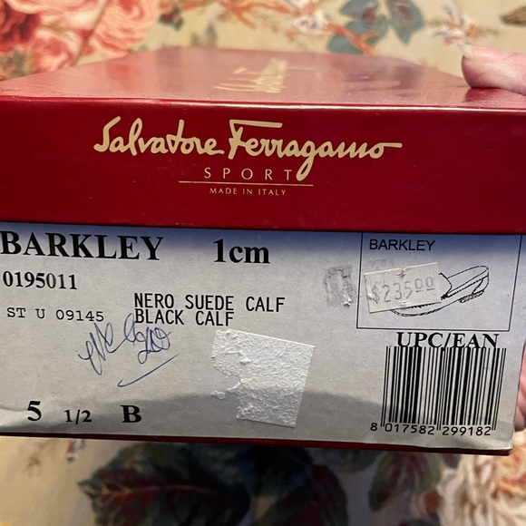 Salvatore Ferragamo Black Suede Calf Loafers sz5 1/2 - Picture 10 of 12